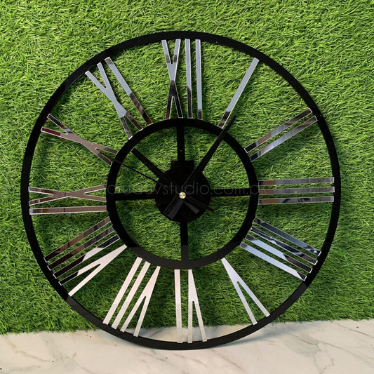 Acrylic Wall Clock Gold & Black Wall Clock