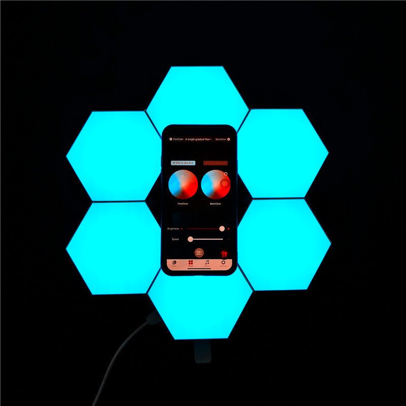 Wireless App-Controlled LED Honeycomb Light – Modular, DIY Hexagon for iOS & Android