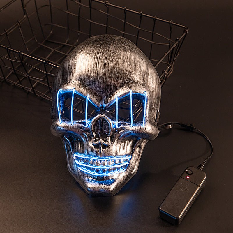 LED Halloween Skull Mask – Luminous, perfect for parties, dance, and Halloween costumes.