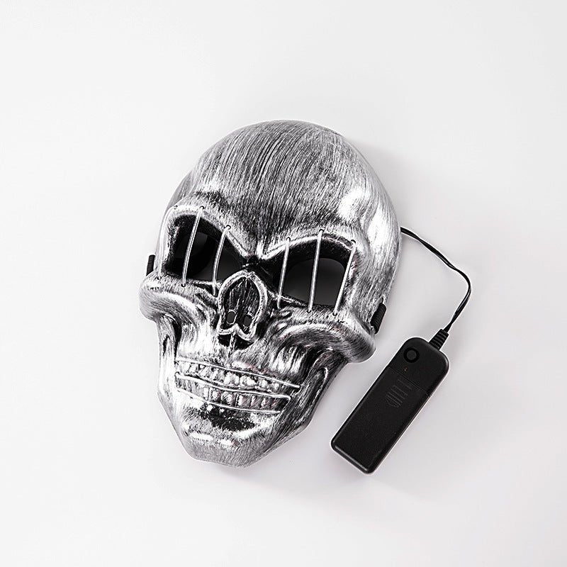 LED Halloween Skull Mask – Luminous, perfect for parties, dance, and Halloween costumes.