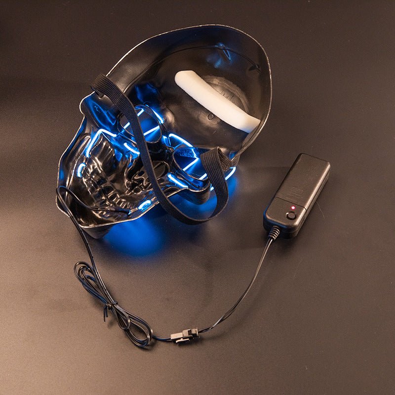 LED Halloween Skull Mask – Luminous, perfect for parties, dance, and Halloween costumes.