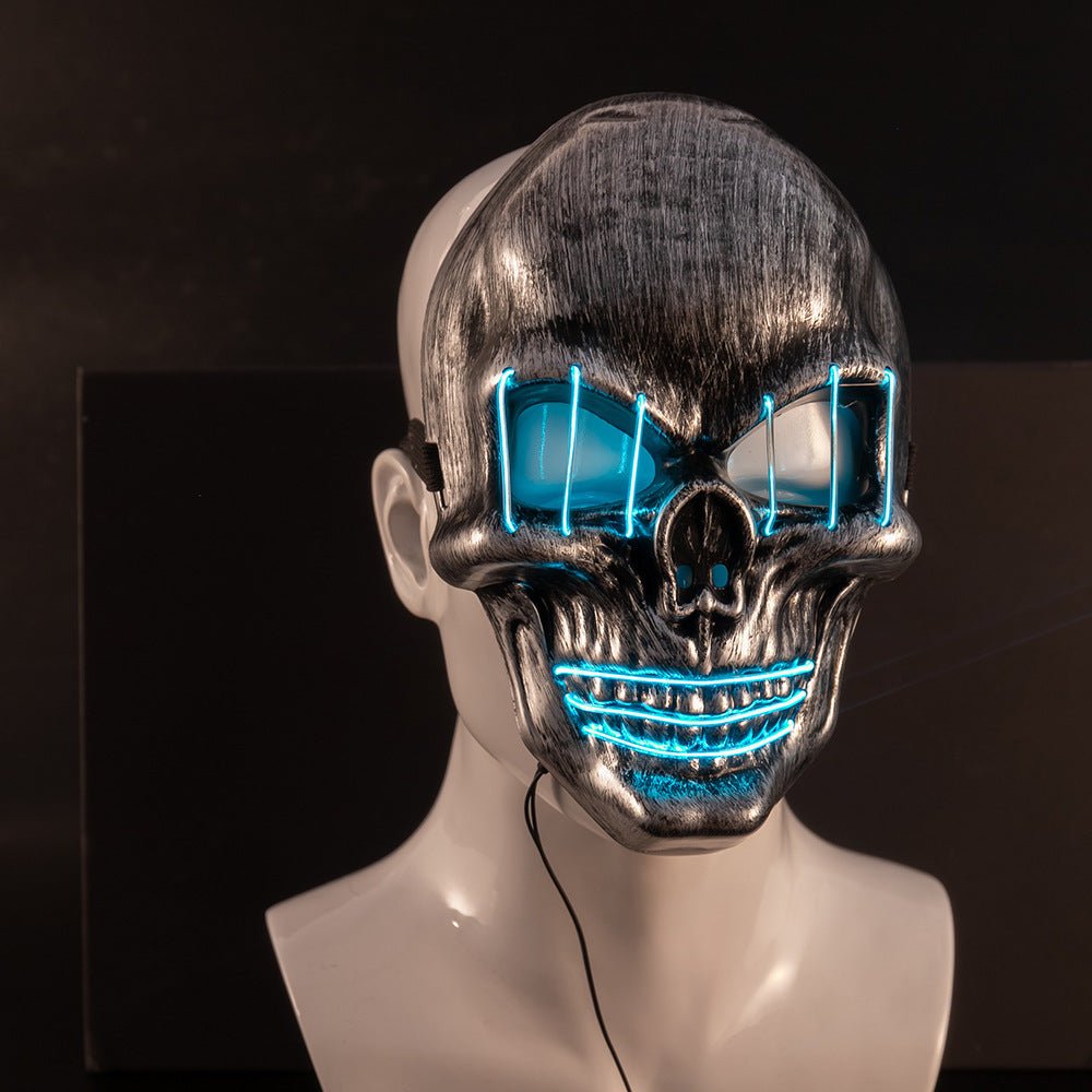 LED Halloween Skull Mask – Luminous, perfect for parties, dance, and Halloween costumes.