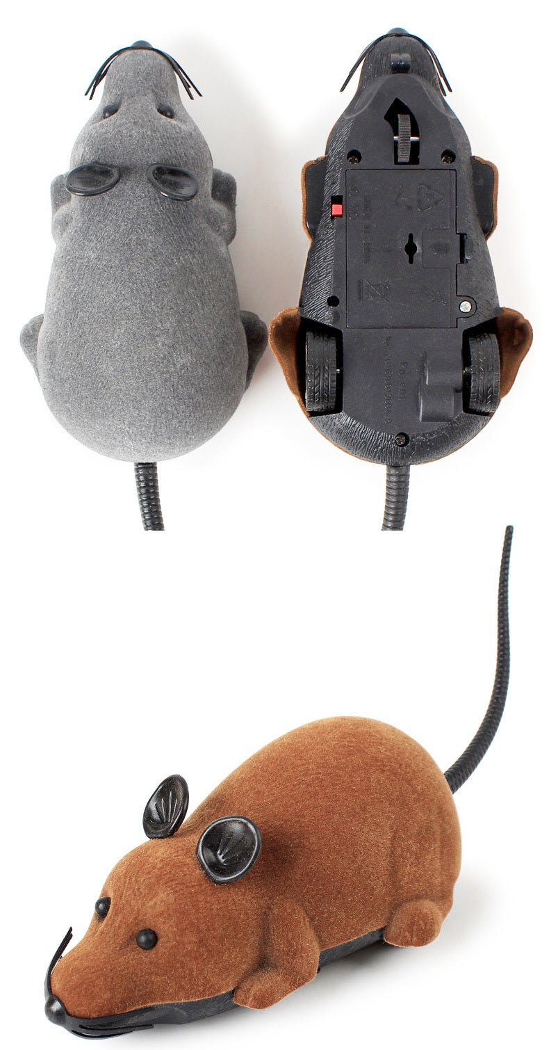 Remote Control Cat Toy – Flocking Electric Mouse with Color Box, Battery-Operated, Fun Simulation for Cats and Pets