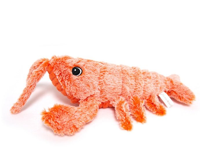 Electric Jumping Shrimp Pet Toy – USB Rechargeable, Simulated Lobster, Fun Plush Toy for Cats.