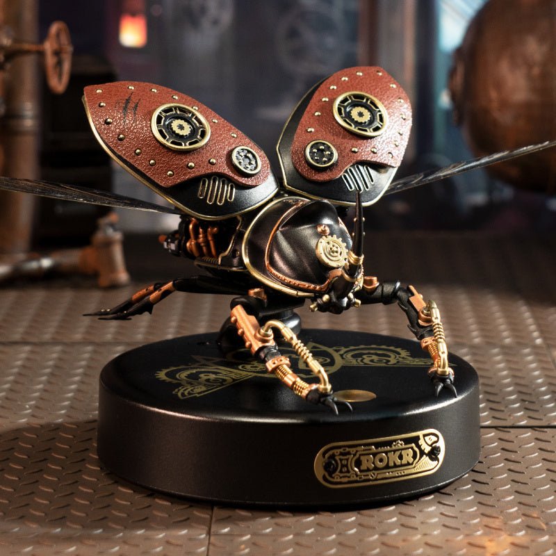 Robotime Rokr Metal 3D Puzzle – Rhinoceros Beetle, Punk Style, Easy Assembly, Birthday Gift (MI01)
