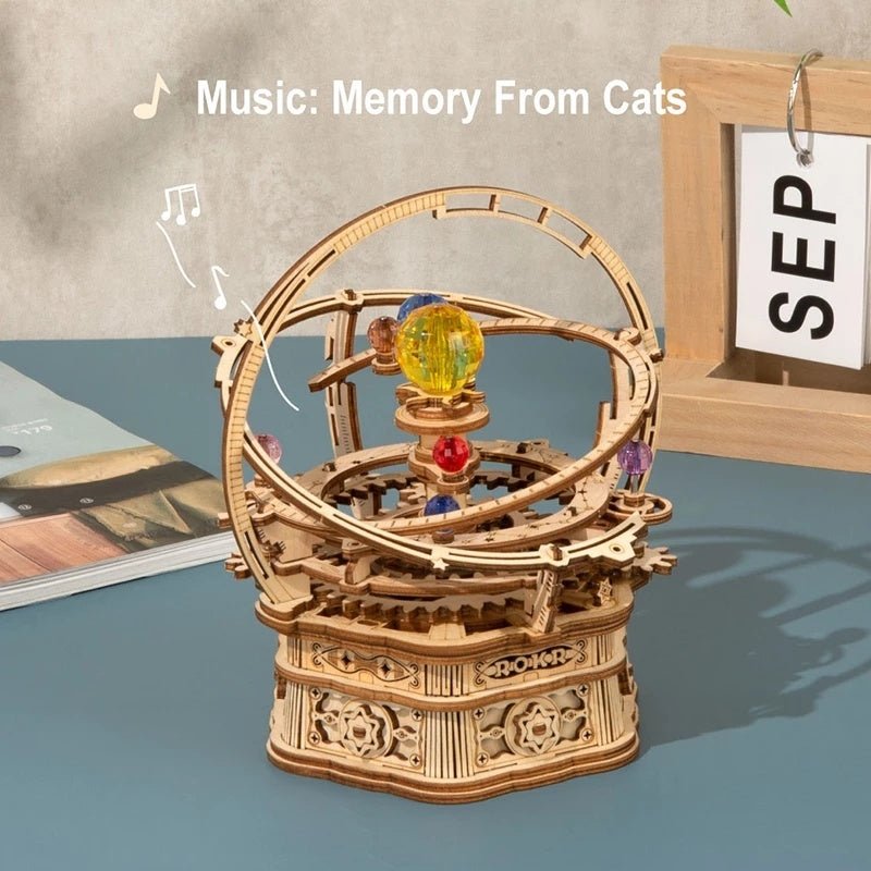 Robotime Rokr 3D Wooden Music Box – Assembly Puzzle Toy for Kids, Birthdays & Christmas (AMK51)