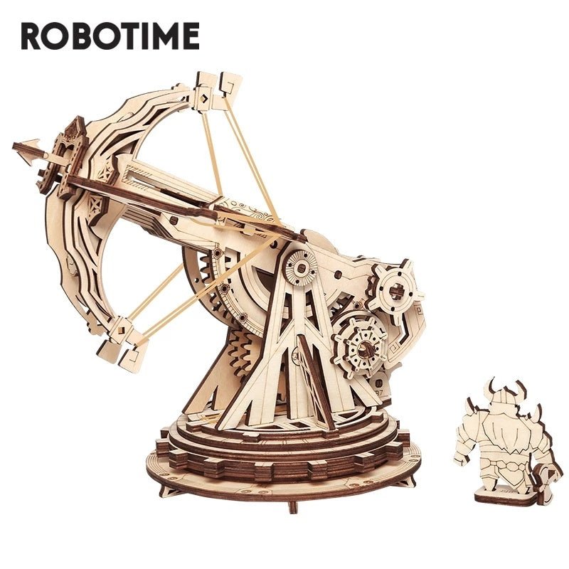 Robotime ROKR Siege Heavy Ballista 3D Wooden Puzzle – War Game, Assembly Toy, Gift for Kids and Boys (KW401)