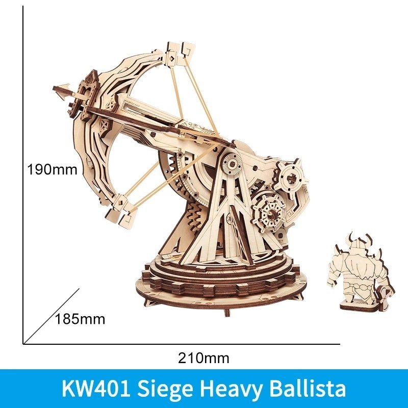 Robotime ROKR Siege Heavy Ballista 3D Wooden Puzzle – War Game, Assembly Toy, Gift for Kids and Boys (KW401)