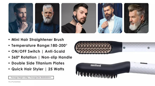 Sanford - 2-in-1 Beard Straightener