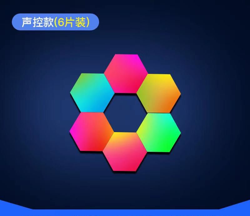Wireless App-Controlled LED Honeycomb Light – Modular, DIY Hexagon for iOS & Android