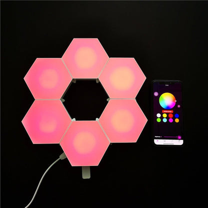 Wireless App-Controlled LED Honeycomb Light – Modular, DIY Hexagon for iOS & Android