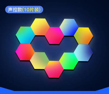 Wireless App-Controlled LED Honeycomb Light – Modular, DIY Hexagon for iOS & Android
