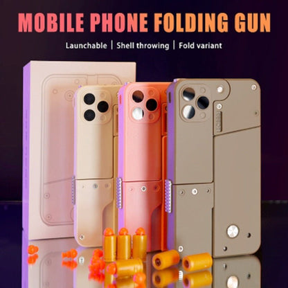 Folding Soft Pistol Toy with Shell Throwing – Kid’s Outdoor Interactive Gift