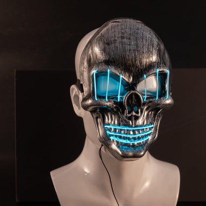 LED Halloween Skull Mask – Luminous, perfect for parties, dance, and Halloween costumes.