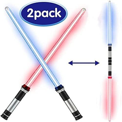 2-Pack LED Light-Up Lightsabers with Sound, 7 Colors – Perfect for Kids' Parties.