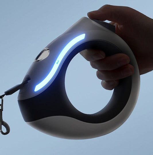 LED Night Dog Leash – Retractable, Automatic, Pet Safety Rope