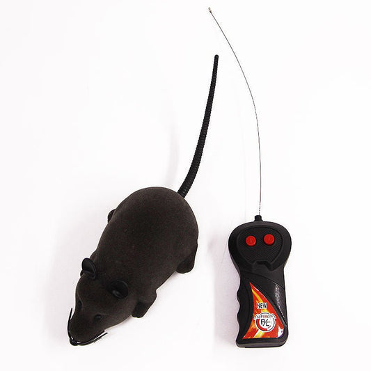 Remote Control Cat Toy – Flocking Electric Mouse with Color Box, Battery-Operated, Fun Simulation for Cats and Pets