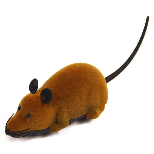 Remote Control Cat Toy – Flocking Electric Mouse with Color Box, Battery-Operated, Fun Simulation for Cats and Pets