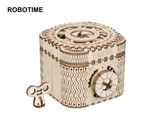 Robotime Rokr 123Pcs Treasure Box 3D Wooden Puzzle – Creative Gift for All Ages